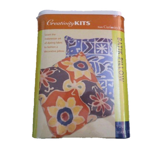 Creativity Kit Batik Pillow Tie Dye Indonesian Dyeing Fabric Crafts #2627